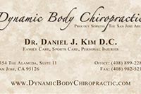 Dynamic Body Chiropractic business card