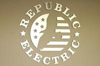 republic electric sign
