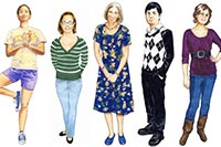 marker drawing of employees of Transcend Translations