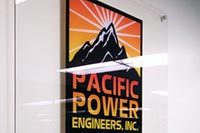 Pacific Power Engineers office sign